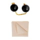 thumbnail image 4 of Bola De La Yema Del Dedo Bola Del Tambor Instrumento Kashaka Sonajero Negro Tela Beige, 4 of 5