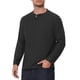 thumbnail image 4 of INSPIRE CHIC Camisetas Henley de Manga Larga para Hombre, Camiseta Básica de Manga Larga, Talla XL, Negro, 4 of 6
