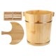 thumbnail image 2 of Ba?era Para Lavabo, Ba?o De Pies Para El Hogar, Barril Hecho A Mano, Cubo Grueso Para Pies Con Cuentas, Estilo B, 2 of 5