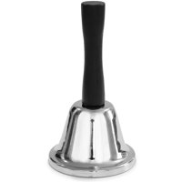 Dmi - Call Bell Duro-Med Plateado Y Negro De 12 Cm Con Mango De Madera