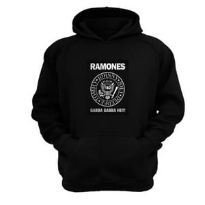 Genérico - Polerón Canguro Ramones Negro Talla L Unisex