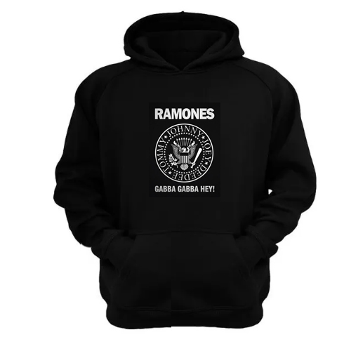 Genérico - Polerón Canguro Ramones Negro Talla Xs Unisex