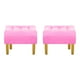 thumbnail image 1 of Set Pouf Wood 1c Felpa 01 Rosado, 1 of 5