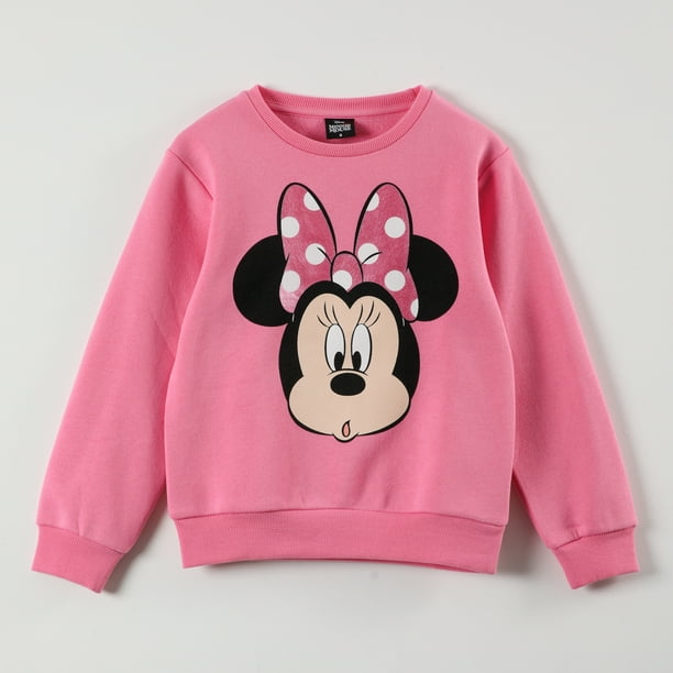 Polerón Oficial Disney Minnie Mouse Rosa con Estampado Niñas 3-8 Años