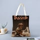 thumbnail image 2 of David Bolso de tela con estampado de lienzo para mujer, bolsa de compras reutilizable y estética, con cremallera interior, regalo para mujer,40*40cm., 2 of 6