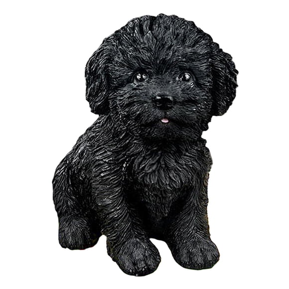 Colección Creativa De Estatuillas De Estatuillas De Perros Para Escritorio, Oficina, Sala De Estar, Negro