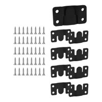 Magideal - 10X Interlucking Flush Soporte De Montaje Foto De La Foto Versátiles Versátiles De Muebles De Superficie Lisa Conector De Colgantes Ganchos Colgantes Negro