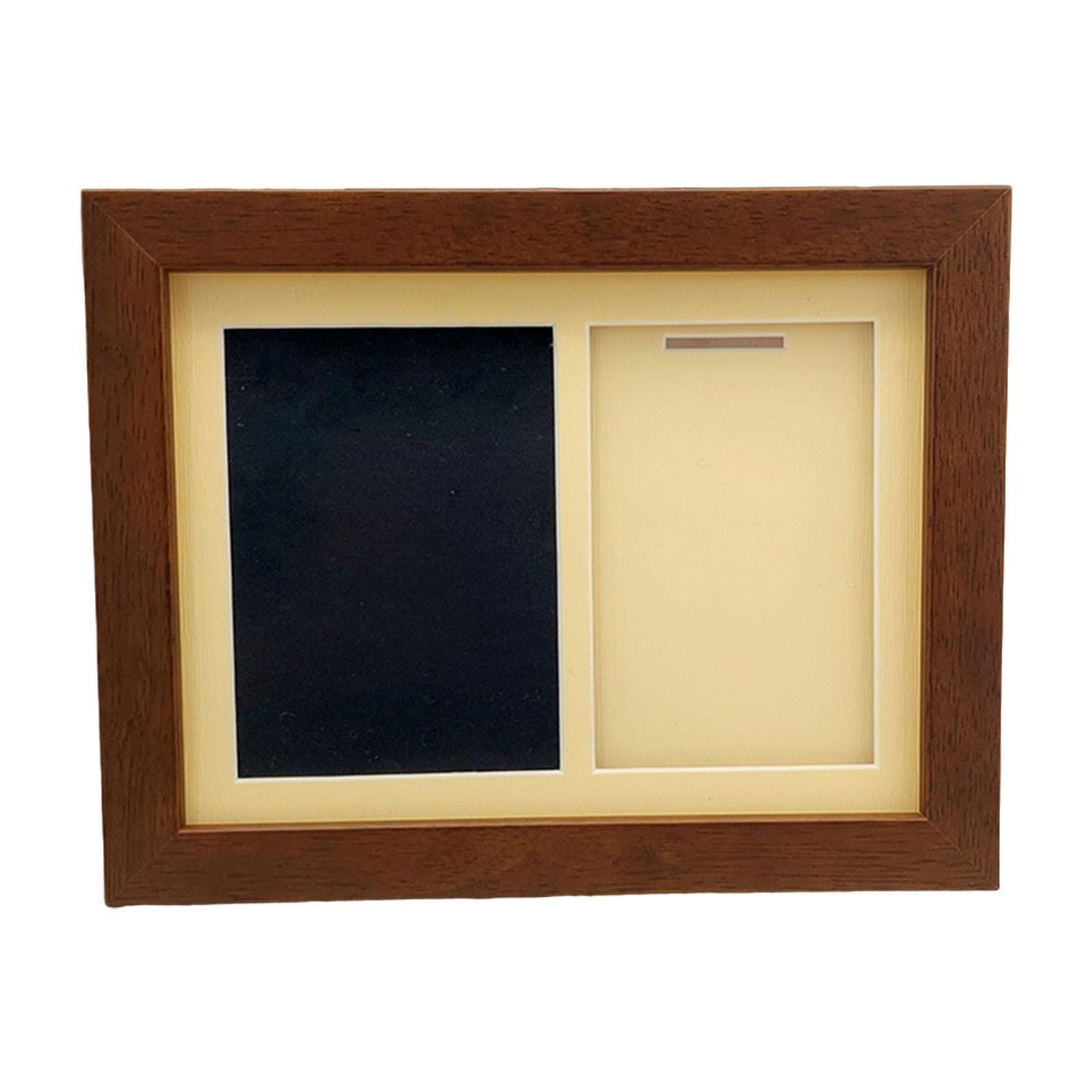 Magideal - Vitrina De Madera Para Medallas, Soporte Para Fotos, Accesorio De Almacenamiento Y Recuerdo Para Todos Los Deportes, Multifuncional, 18 X 23 Cm Con So Marco De Color De Té