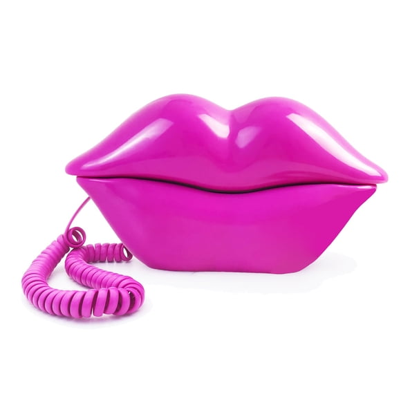 Teléfono Fijo Con Cable Color Rosa Labios Para Hogar Y Oficina