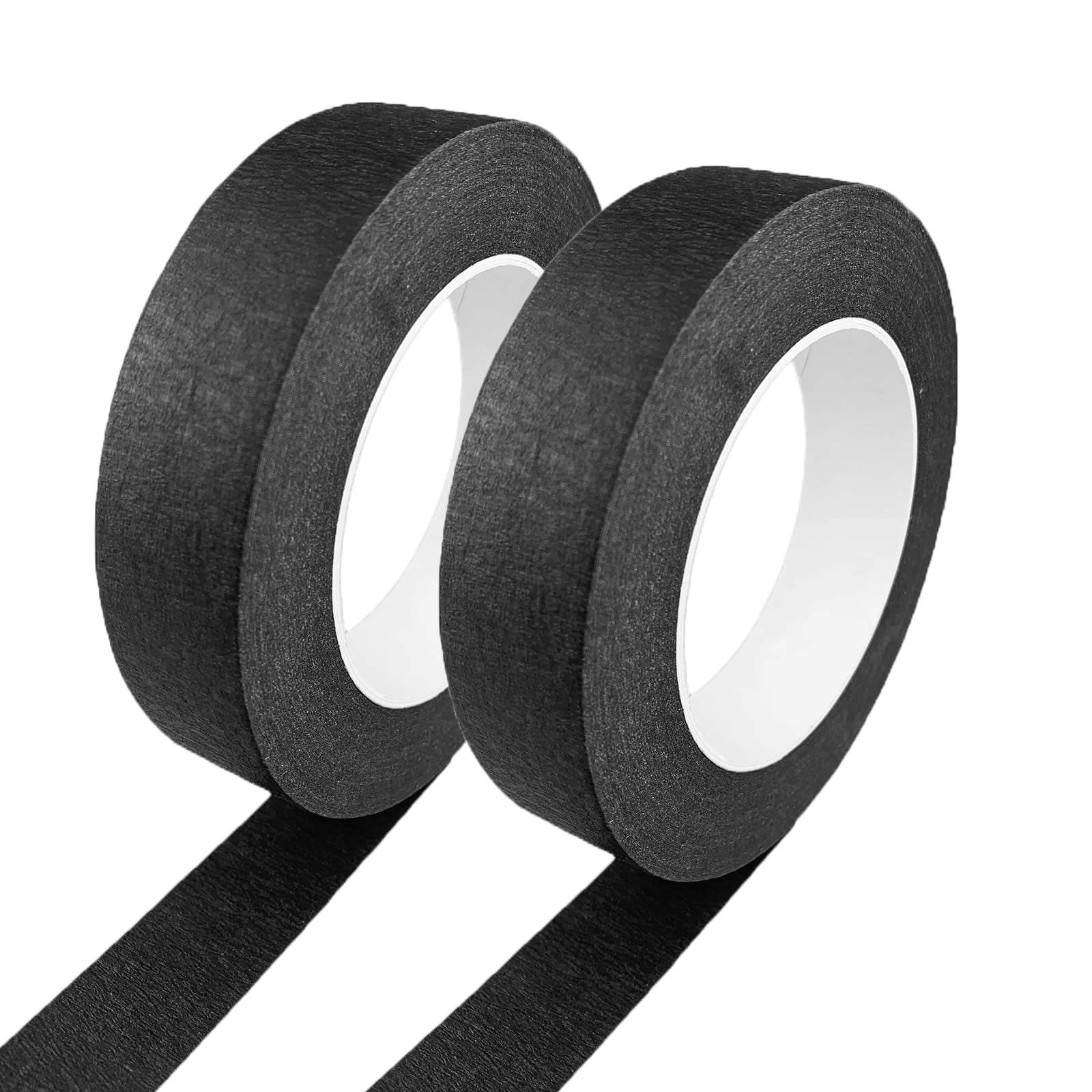 Cinta Adhesiva Zellykool, 2 Rollos De 1 Pulgada X 50 M, Negra, Para Pintar