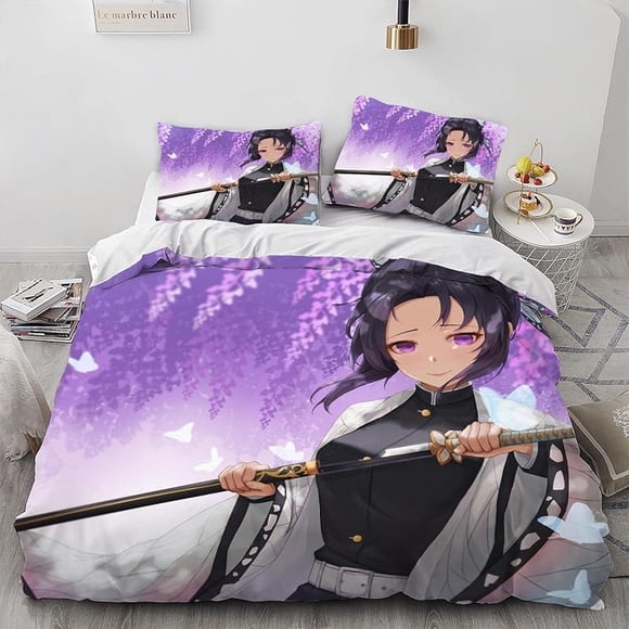 Butterfly-Shinobu -Poster- Duvet Cover 3 Piece Bed SetRoom- Atmosphere Decoration -Anime -peripherals