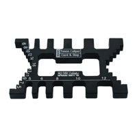 Magideal - Plantilla De Plantilla De Cola De Milano, Calibrador De Espiga Métrico, Medidor De Tarjeta, Medición De Madera, Herramienta De Carpintería Resistente,