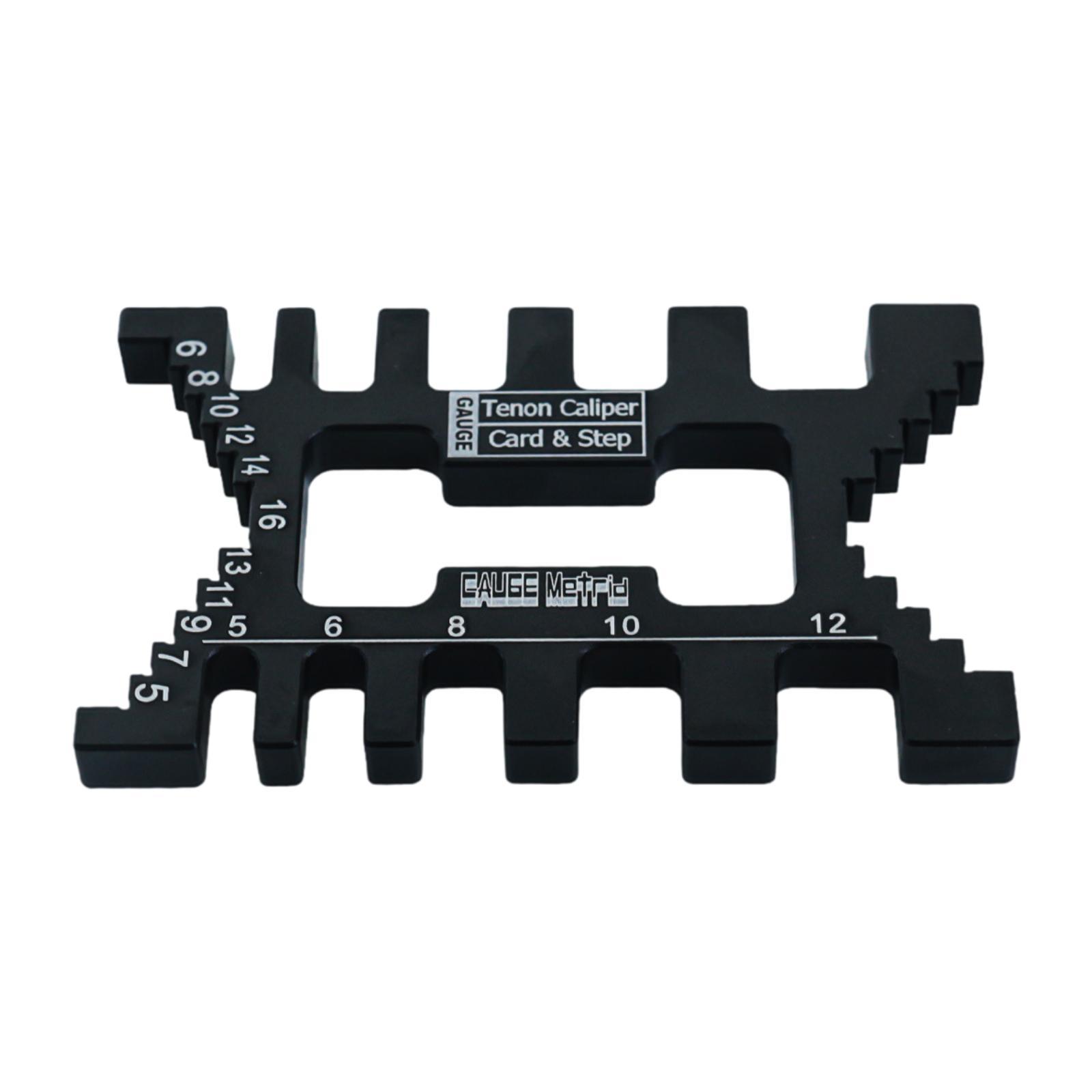 Magideal - Plantilla De Plantilla De Cola De Milano, Calibrador De Espiga Métrico, Medidor De Tarjeta, Medición De Madera, Herramienta De Carpintería Resistente,