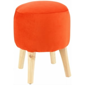 Máxima Design - Pouf Bird Naranjo Felpa 35X35X45 Cm