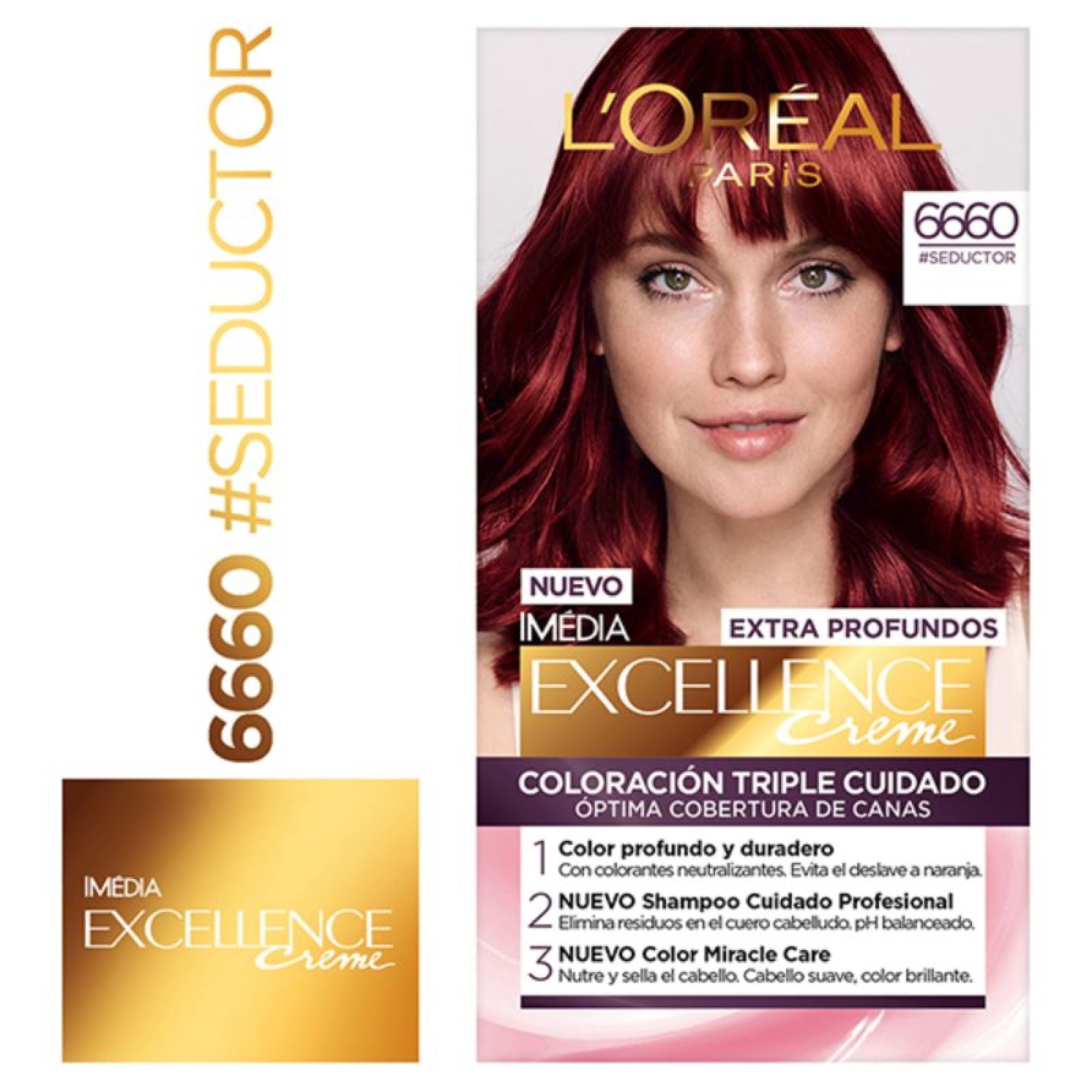 Coloración Cabello Excellence Extra Profundos 6660 Rubio Oscuro Rojizo Profundo