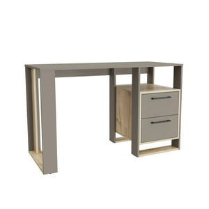 Fmfurniture - Escritorio 2 Cajones Fm-056G - Gris Mate