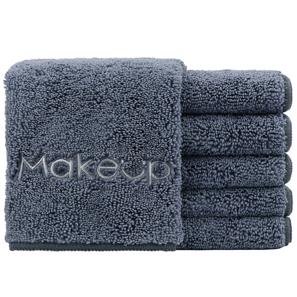 Toalla HOMEXCEL Pack de 6 - 33 cm - Gris - Removedor de Maquillaje