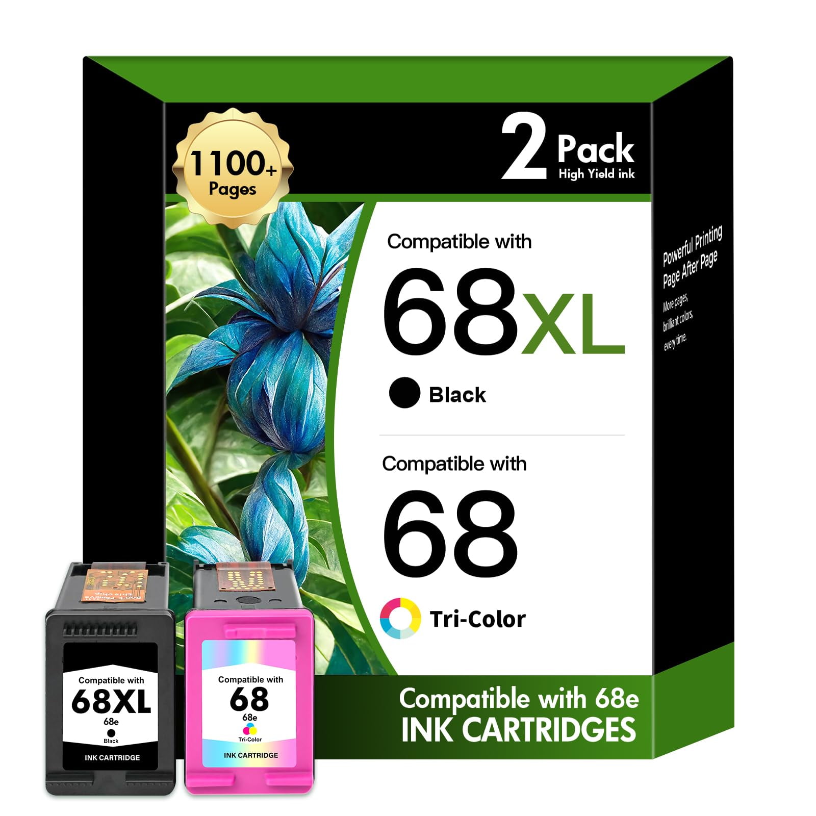 Cartuchos De Tinta Inkalfa 68 68xl 6100e 6500e Negro/tricolor, Paquete De 2