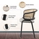thumbnail image 3 of Sillón de comedor LeisureMod Ervilla, tapizado en terciopelo, color beige, 3 of 9