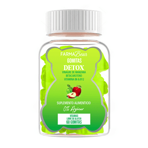 Vinagre De Manzana Detox + Vitaminas Farma Bear 60 Gomitas
