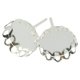 thumbnail image 2 of 20pcs 10m M Cabochon Los Pendientes De Los Ajustes De Los Espacios En Blanco Pendiente Bisel Base Plata Blanca, 2 of 3
