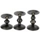 thumbnail image 2 of 3 Piezas Pilar Decorativo Candelabro Hogar Decoración Del Banquete De Boda Oro Negro, 2 of 5