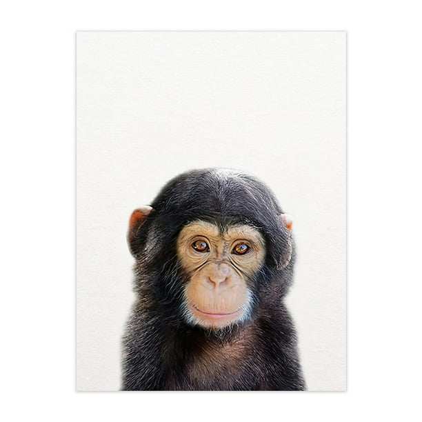 Póster con impresión artística de león, cebra, elefante, jirafa, animales bebés, cuadro de animales de safari, pintura en lienzo, decoración de pared para habitación infantil.