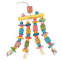 Magideal - Juguetes Para Masticar Pájaros De Madera Juguete Para Rasgar Cacatúas Conures Masticar Columpio Colgante Percha Hámster Chinchilla Conejo Bloques De