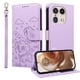 thumbnail image 5 of Funda Cartera para Motorola Edge 50 Ultra 5G Perro Cachorro Grabado con Tarjetas Soporte Correa Morado, 5 of 6