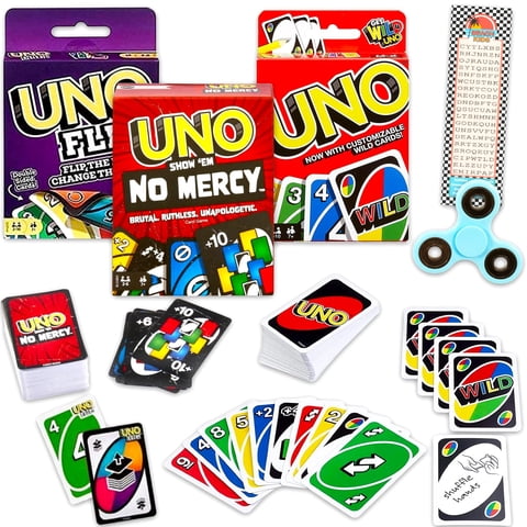 Juego De Cartas Mattel Uno Paquete De 3 Barajas De Expansión