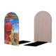 thumbnail image 2 of Pequeña Escuela de Dinosaurios Sujetalibros decorativos temáticos, tope para estantería con base antideslizante, uso dual para hogar y oficina - 2 piezas, 2 of 6