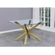 thumbnail image 2 of Mesa De Comedor Cuadrada 100x100 Madrid Con Patas Doradas, 2 of 3