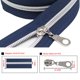 thumbnail image 3 of Cremallera MebuZip #5 de 10 yardas azul marino con espiral plateado y 25 tiradores, 3 of 4