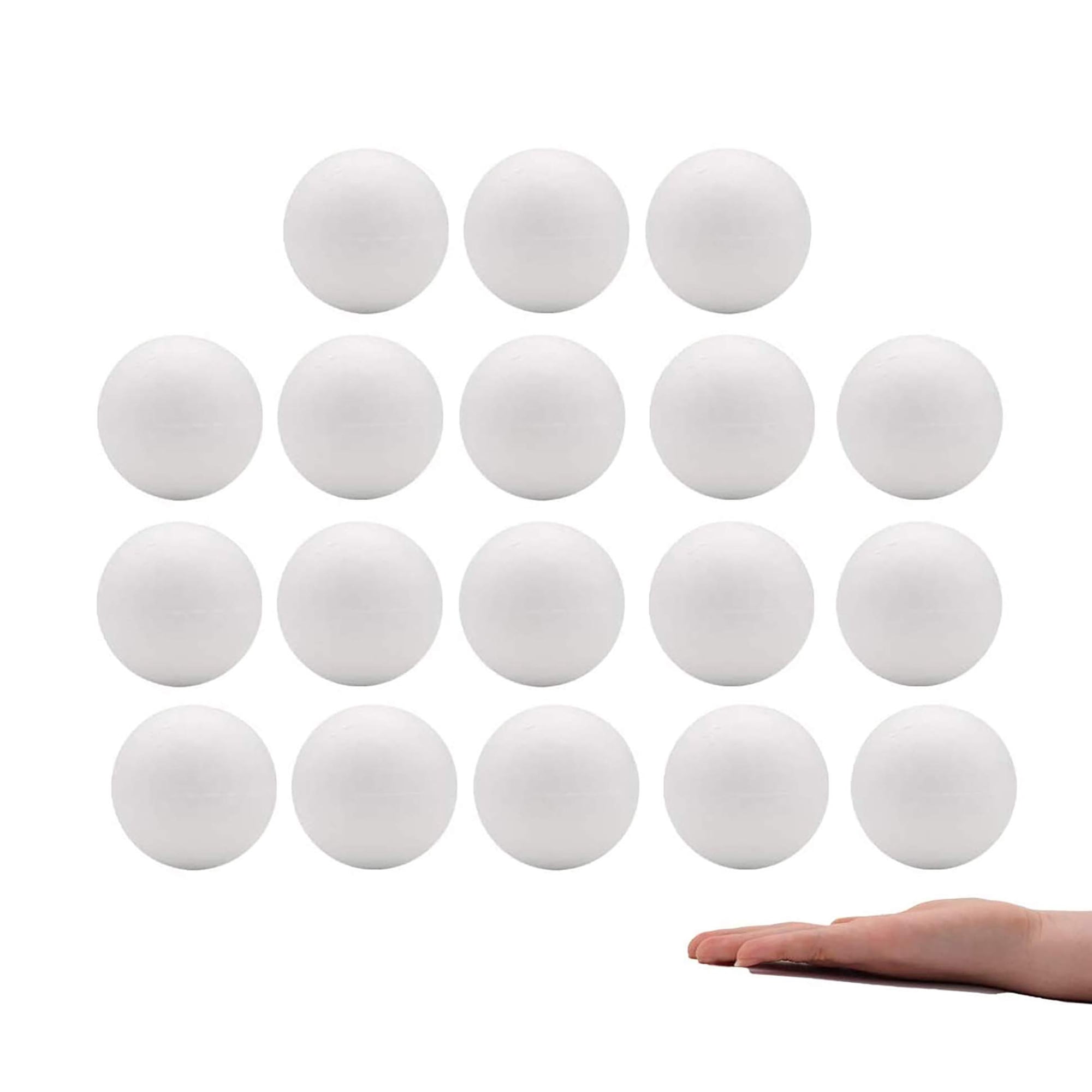Bolas De Espuma Crafare, 18 Unidades, 6 Cm, Blancas, Para Decoración De Manualidades