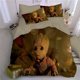 thumbnail image 1 of Cute Baby Groot Child Quilt Duvet Cover Set Queen Kids Bedspread Pillowcase 3-Piece Bedding Set, 1 of 5