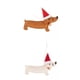 thumbnail image 3 of 2x Colgantes Navide?os Decoraciones Dachshund Perro Adorno Marrón Y Blanco, 3 of 4