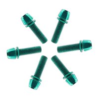 Ioensy - 6X Tornillos De Vástago De Bicicleta Pernos Piezas De Repuesto Pernos De Vástago De Bicicleta Para Bicicleta De Carretera Verde