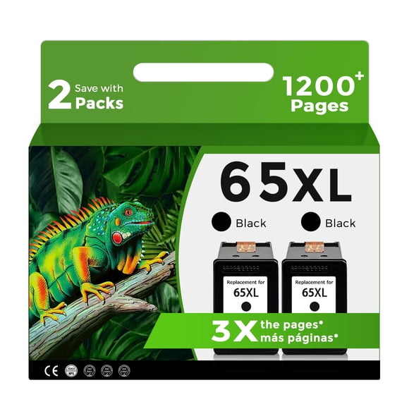 Cartucho de tinta Relcolor 65XL negro de repuesto para HP 65