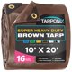 thumbnail image 1 of Lona Tarponix 3 m x 6 m Marrón 16 mil Impermeable, 1 of 7