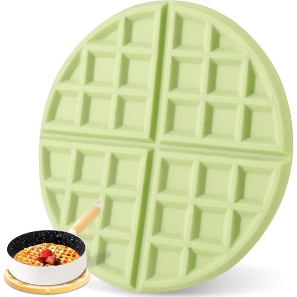Salvamanteles de silicona, salvamanteles de silicona para ollas y sartenes calientes, soporte para ollas resistente al calor para mesa y encimera, waffle,