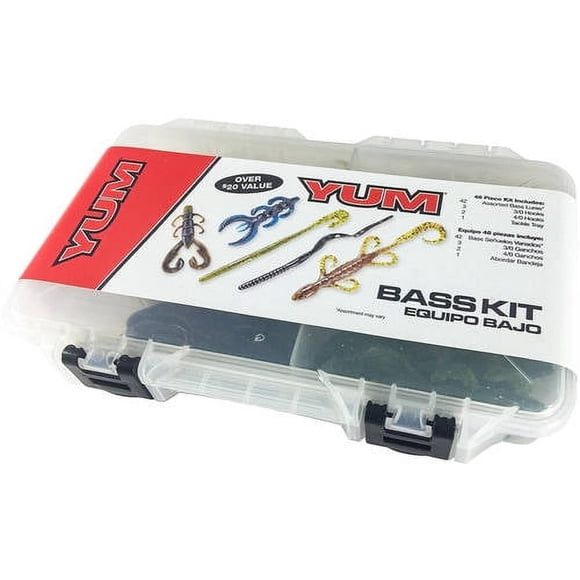 Kit Señuelos Blandos YUM 50 Unidades Pesca Bass