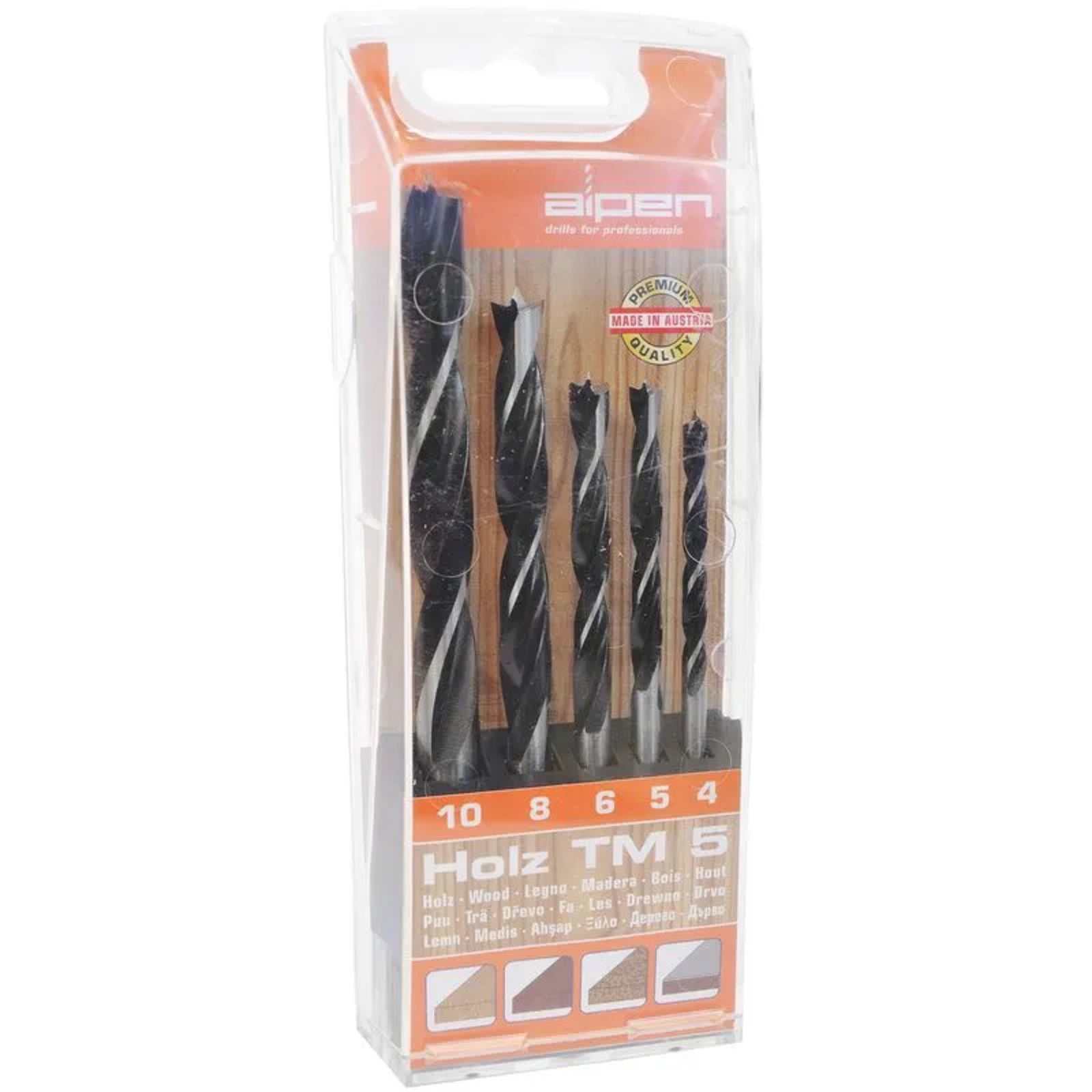 Alpen - Set Brocas (5) Madera Holz Tm5