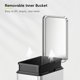 thumbnail image 3 of Cubo de basura EKO 10 L acero inoxidable con cierre suave color plata, 3 of 9