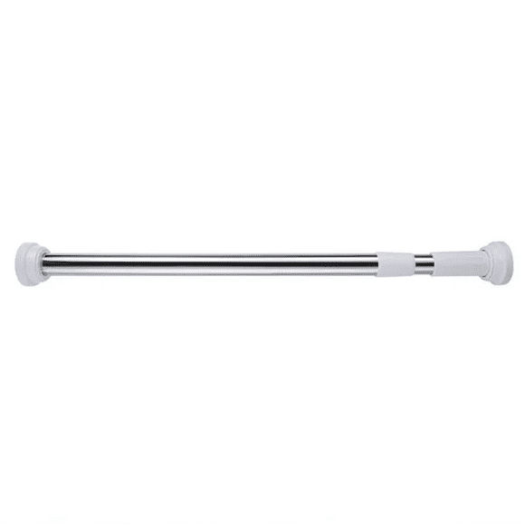 Barra Extensible 110-200cms Cortina De Ducha Acero Cromada Color Gris