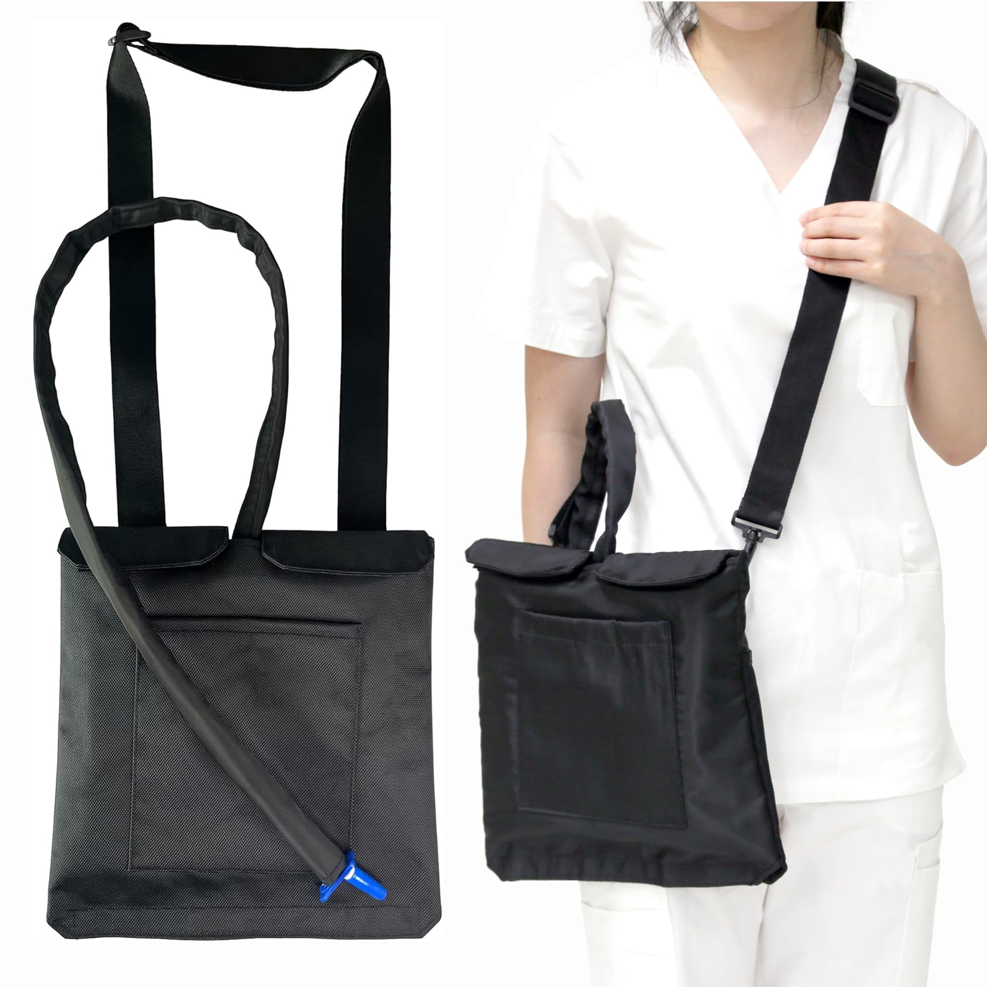 Xusx111 - Porta Bolsa De Drenaje De Orina Con Cubierta De Tubo De Catéter De Actualización Y Correas De Hombro Ajustables, Cubiertas De Bolsa De Catéter Delantera Y Trasera Con Bolsas De Catéter - Cue