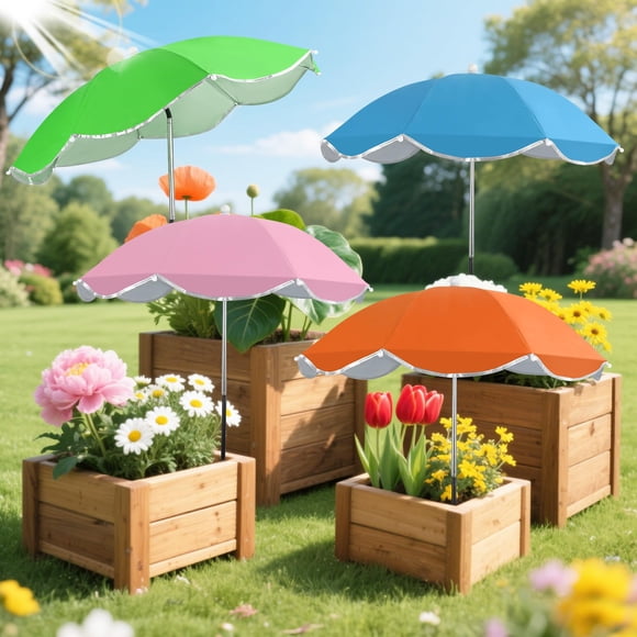 Sombrillas para plantas LCHUANG para exterior con sombra de 24 pulgadas, paquete de 4