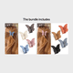 thumbnail image 1 of 4pcs Matte Butterfly Hair Clips: Stylish Hair Accessories for Women, 1 of 5