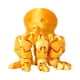 thumbnail image 1 of Animales De Pulpo Impresos En 3D, Decoración De Juguetes, Impresión 3D Para Regalos De Cumpleaños, Amarillo, 1 of 3