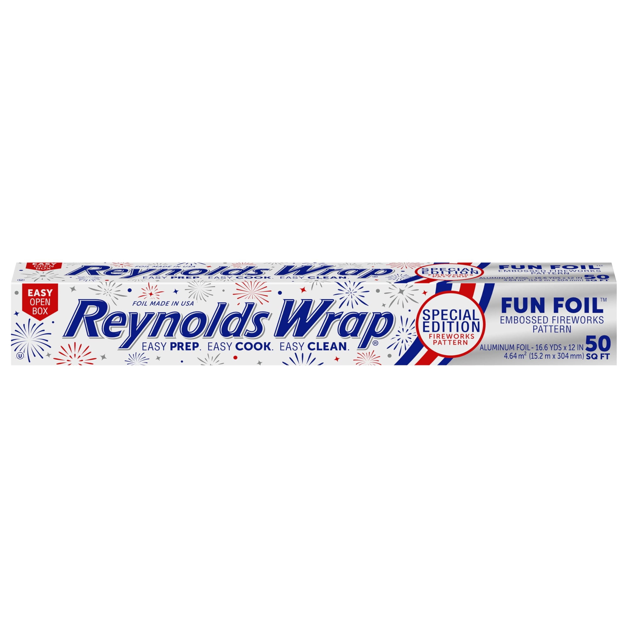 Reynolds Consumer Products - Papel De Aluminio Reynolds 50 Pies Cuadrados Con Relieve De Fuegos Artificiales