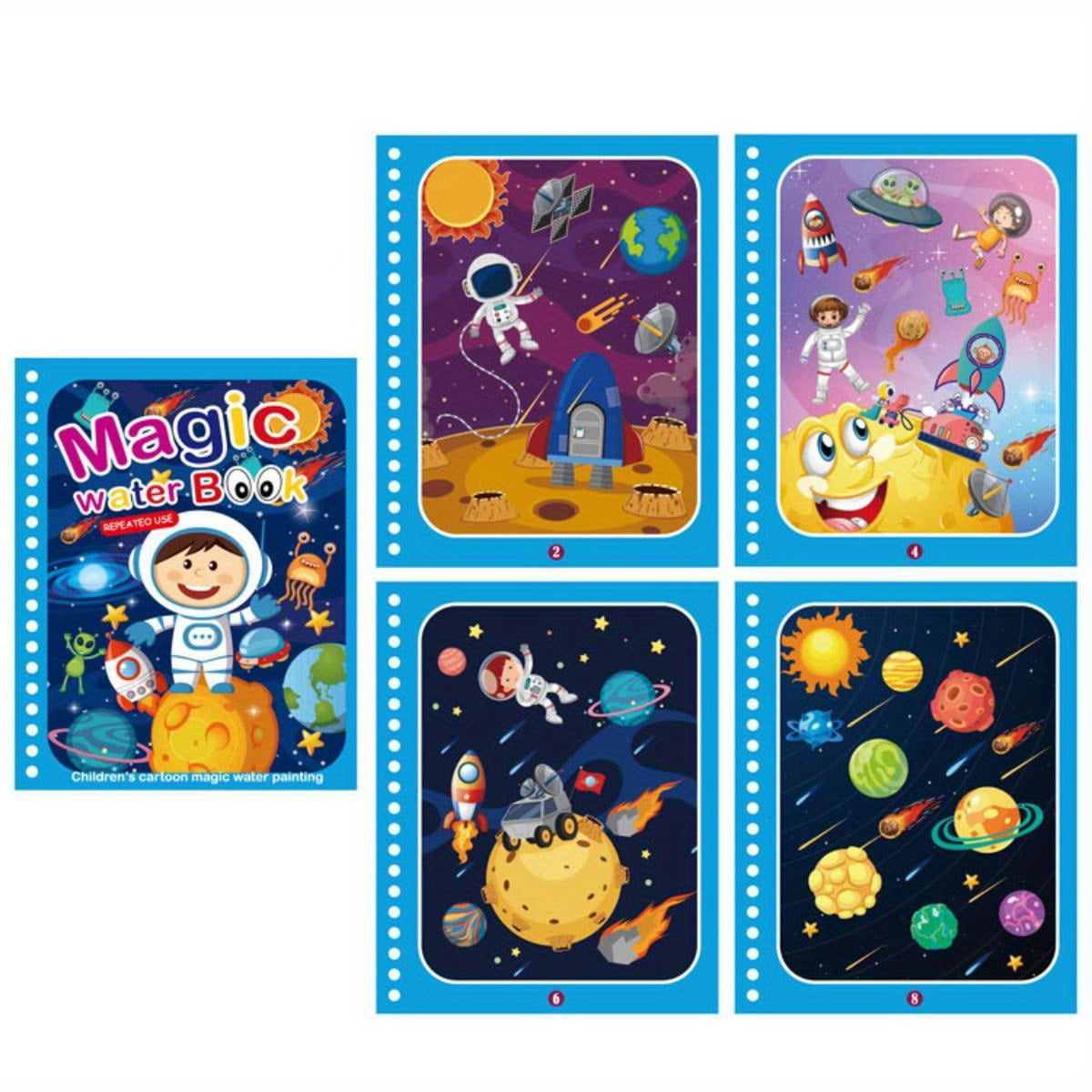 Reusable Coloring Book Magic Water Drawing Book Painting Drawing Toys ...